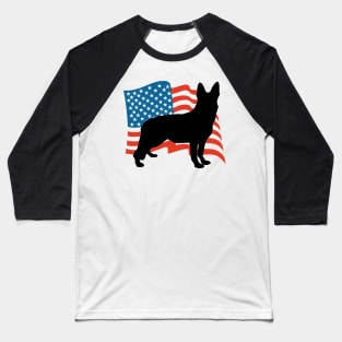 German Shepherd USA America - Dog Lover Dogs Baseball T-Shirt